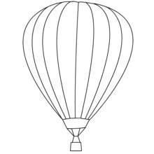 Dibujo de Globo aerostático con franjas verticales para colorear Dibujo de Globo aerostático con franjas verticales para colorear