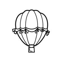 Dibujo de Globo Aerostático con canasta pequeña para colorear Dibujo de Globo Aerostático con canasta pequeña para colorear