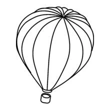 Dibujo de Globo aerostático de bandas verticales para colorear Dibujo de Globo aerostático de bandas verticales para colorear