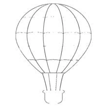 Dibujo de Globo aerostático con una sencilla cesta para colorear Dibujo de Globo aerostático con una sencilla cesta para colorear