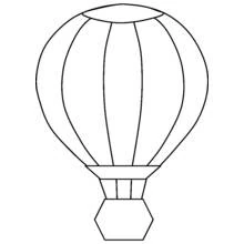 Dibujo de Globo aerostático de franjas verticales para colorear Dibujo de Globo aerostático de franjas verticales para colorear