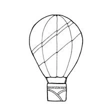 Dibujo de Globo con paneles diagonales y cesta trenzada para colorear Dibujo de Globo con paneles diagonales y cesta trenzada para colorear