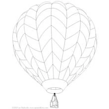 Dibujo de Globo aerostático con patrón de chevrón para colorear Dibujo de Globo aerostático con patrón de chevrón para colorear