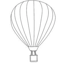 Dibujo de Globo aerostático con cesta para colorear Dibujo de Globo aerostático con cesta para colorear
