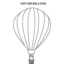Dibujo de Globo aerostático con paneles rayados para colorear Dibujo de Globo aerostático con paneles rayados para colorear