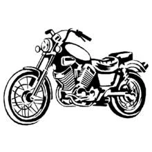 Dibujo de Motocicleta clásica con motor detallado para colorear
