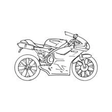 Dibujo de Deportiva de perfil con asiento de competición para colorear