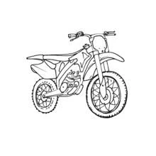 Dibujo de Moto de motocross parada para colorear