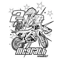 Dibujo de Piloto de motocross número 2 en acción para colorear