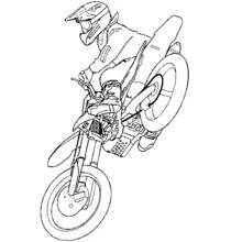 Dibujo de Motocross piloto saltando para colorear