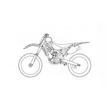 Dibujo de Moto de motocross vista de perfil para colorear