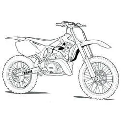Dibujo de Moto Yamaha de motocross para colorear