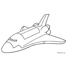 Dibujo de Nave espacial en pleno vuelo para colorear