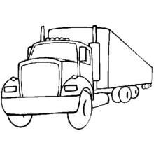 Dibujo de Semirremolque visto de frente para colorear Dibujo de Semirremolque visto de frente para colorear