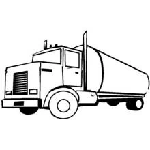 Dibujo de Semirremolque con cisterna de transporte para colorear Dibujo de Semirremolque con cisterna de transporte para colorear