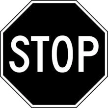 Dibujo de Señal de tráfico stop octogonal para colorear