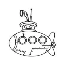 Submarino - Dibujos para colorear gratis