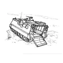 Dibujo de Tanque M113 con rampa abierta para colorear