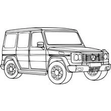 Dibujo de Vehículos 4x4 todoterreno de carrocería cuadrada para colorear