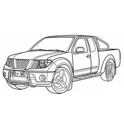 Dibujo de Camioneta Nissan 4x4 para colorear