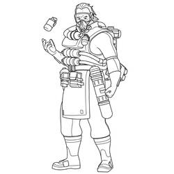 Dibujo de Caustic sosteniendo un bote de gas para colorear Dibujo de Caustic sosteniendo un bote de gas para colorear