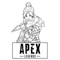 Dibujo de Wraith sosteniendo su cuchillo y guantelete para colorear Dibujo de Wraith sosteniendo su cuchillo y guantelete para colorear