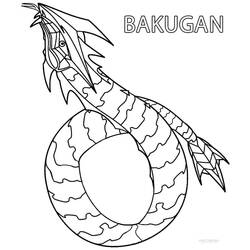 Dibujo de Bakugan Phaedrus enrollado alrededor de su esfera para colorear Dibujo de Bakugan Phaedrus enrollado alrededor de su esfera para colorear