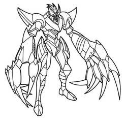 Dibujo de Bakugan guerrero con garras afiladas para colorear Dibujo de Bakugan guerrero con garras afiladas para colorear