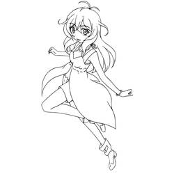 Dibujo de Alice de Bakugan en una pose dinámica para colorear Dibujo de Alice de Bakugan en una pose dinámica para colorear
