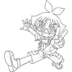 Dibujo de Marucho de Bakugan saltando alegremente para colorear Dibujo de Marucho de Bakugan saltando alegremente para colorear