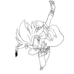 Dibujo de Masquerade con máscara y carta en mano para colorear Dibujo de Masquerade con máscara y carta en mano para colorear