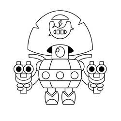 Dibujo de Darryl armado con dos pistolas para colorear