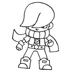 Dibujo de Edgar listo para pelear para colorear