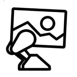 Dibujo de Icono de imagen rota para colorear