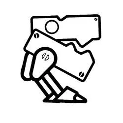 Dibujo de Geometry Dash forma de robot dinosaurio para colorear