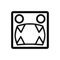 Dibujo de Geometry Dash icono de cara de monstruo para colorear