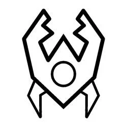 Dibujo de Geometry Dash personaje monstruo con púas para colorear