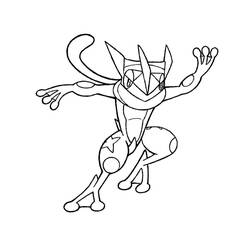 Greninja - Dibujos para colorear gratis