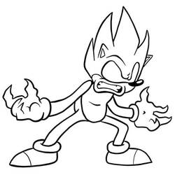 Sonic oscuro - Dibujos para colorear gratis