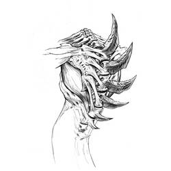 Dibujo de Espina dorsal y garras de Hydralisk para colorear